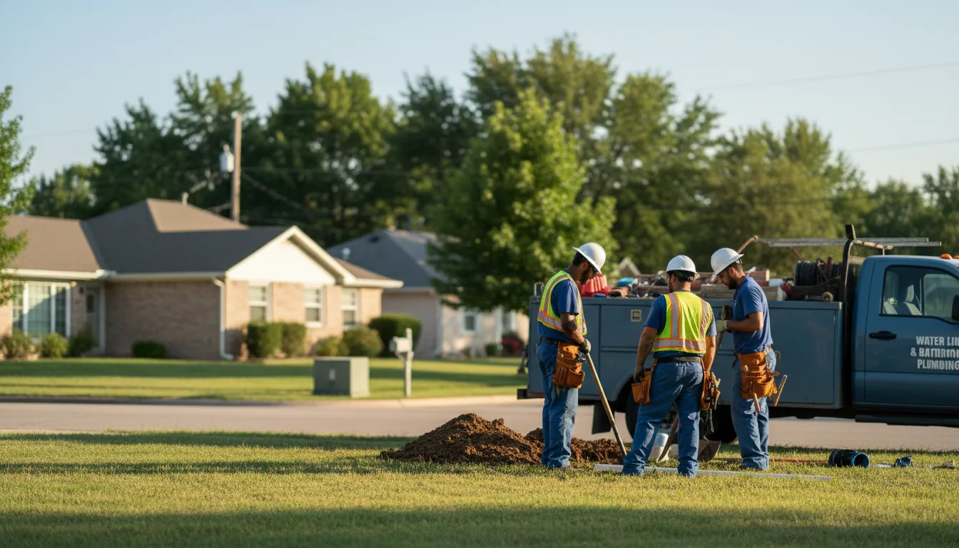 Residential water line and bathroom plumbing service in Hersey, MI